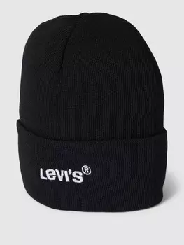 Шапка с вышивкой логотипа, модель "Wordmark" Levi's, черный