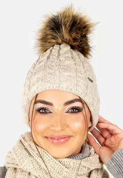 Шапка SCJ, бежевый