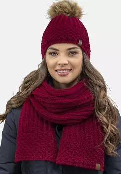 Шапка SET Vivisence, цвет maroon