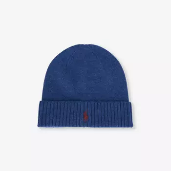 Шапка шерстяная для холодной погоды Polo Ralph Lauren, синий