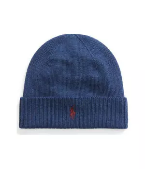 Шапка шерстяная Polo Ralph Lauren с логотипом, синий