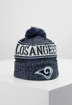 Шапка SIDELINE BOBBLE KNIT HOME New Era, цвет blue