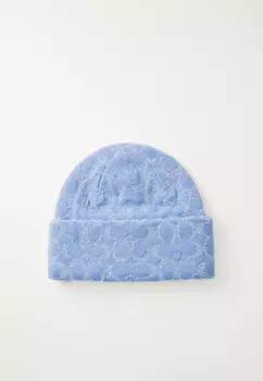Шапка SIGNATURE BEANIE COACH, светло-голубой