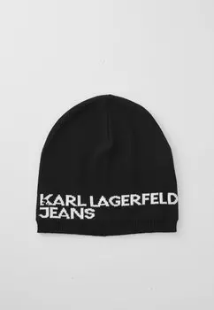 Шапка SINGLE LAYER LOGO BEANIE UNISEX Karl Lagerfeld Jeans, черный