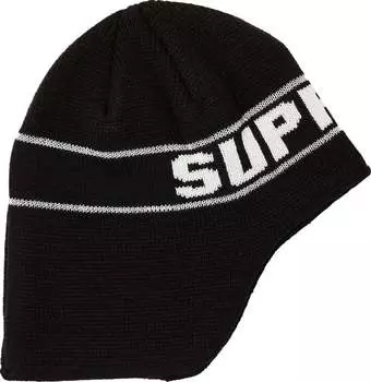 Шапка Supreme Earflap 'Black', черный