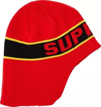 Шапка Supreme Earflap 'Red', красный
