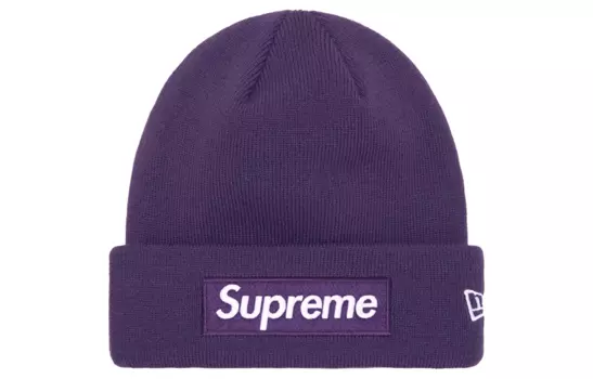 Шапка Supreme New Era с логотипом, фиолетовый