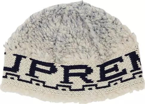 Шапка Supreme Sherpa Logo 'Natural', кремовый