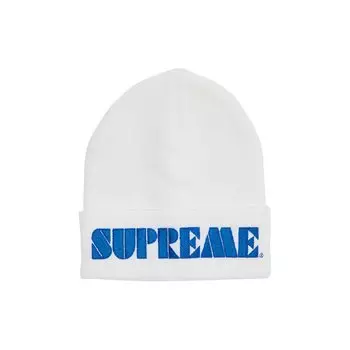 Шапка Supreme Stencil Beanie, белый