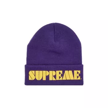 Шапка Supreme Stencil Beanie, фиолетовый
