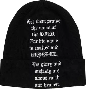 Шапка Supreme x New Era Psalm 'Black', черный