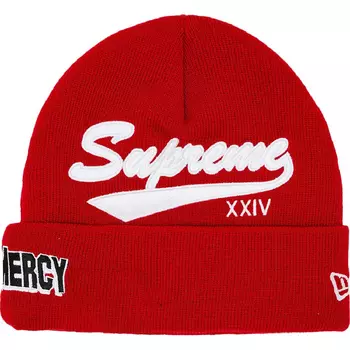 Шапка Supreme x New Era Salvation Beanie Unisex, красный