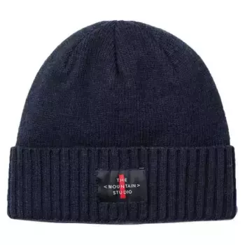 Шапка The Mountain Studio Cashmere mix cross logo, синий
