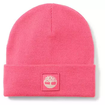 Шапка Timberland Cuffed Beanie with Tonal Patch, цвет Fruit Dove