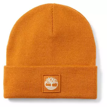 Шапка Timberland Cuffed Beanie with Tonal Patch, цвет Wheat