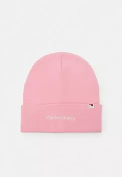 Шапка Tommy Jeans LINEAR LOGO BEANIE, цвет ballet pink
