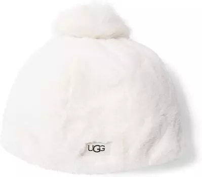Шапка Ugg Faux Fur Beanie with Faux Pom, цвет Nimbus