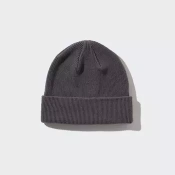 Шапка Uniqlo мужская хлопковая, серый