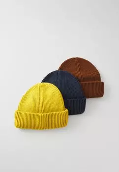 Шапка UNISEX 3 PACK Pier One, темно-коричневый