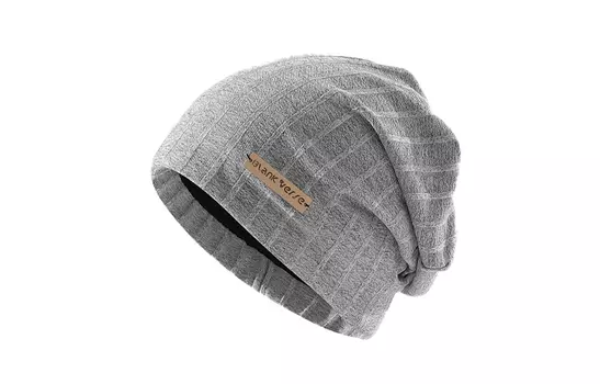 Шапка унисекс AAJF, Серый/Белый