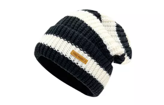 Шапка унисекс FREE RABBIT, 2 Pack (Black White+Gray White)+White Box