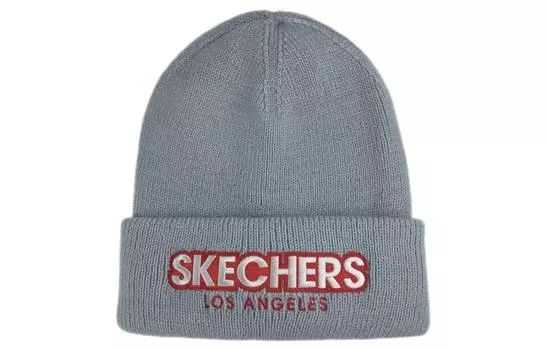 Шапка унисекс серые Skechers, серый