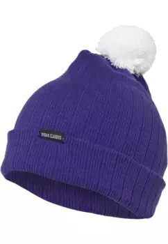 Шапка URBAN CLASSICS " Urban Classics Unisex Contrast Bobble Beanie" (1 шт.), белый