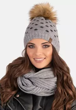 Шапка Vivisence, светло-серый