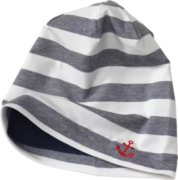 Шапка в полоску синяя белый размер 50/51 10шт ALANA
