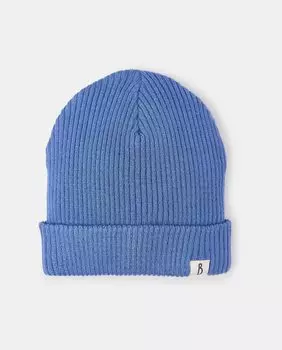 Шапка в рубчик с лейблом El Corte Ingls, синий