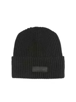 Шапка в рубчик с логотипом Alexia Admor, черный