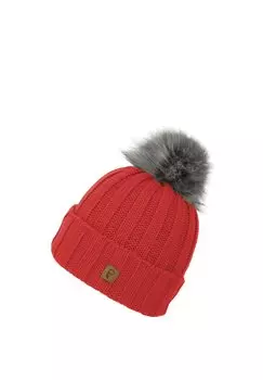 Шапка WARME MIT INNENFUTTER UND BOMMEL Faera, красный