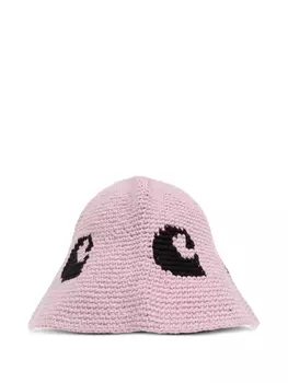 Шапка-ведро, связанная крючком Carhartt WIP, розовый