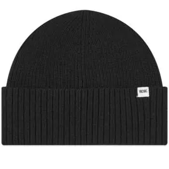 Шапка Wood Wood Cadence Knit Beanie, черный
