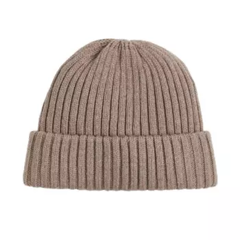Шапка вязаная в рубчик H&amp;M Rib-knit, бежевый