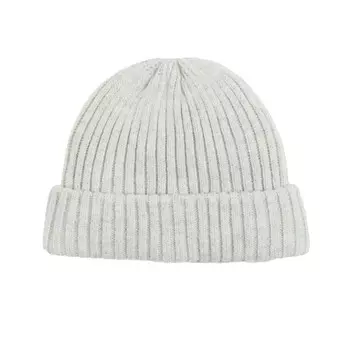 Шапка вязаная в рубчик H&M Rib-knit, светло-серый