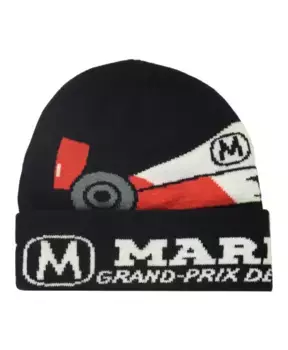 Шапка вязки интарсия имеет Market, черный