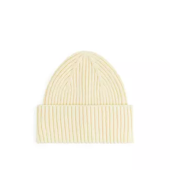 Шапка женская Arket в рубчик, светло-желтый