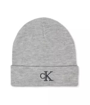 Шапка женская Calvin Klein Jeans с вышитой монограммой, серый