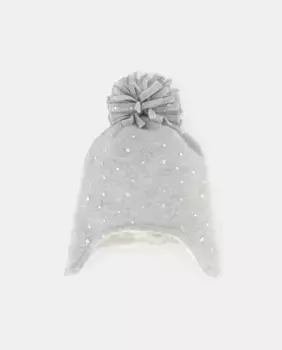 Шапочка для девочки со звездным принтом Kids El Corte Ingls, светло-серый