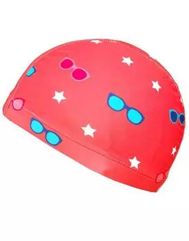 Шапочка для плавания из лайкры с забавными узорами Simply Swim, красный