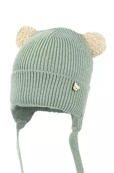 Шапочка Джамикс с добавлением шерсти детская ЭДИТ Jamiks, зеленый