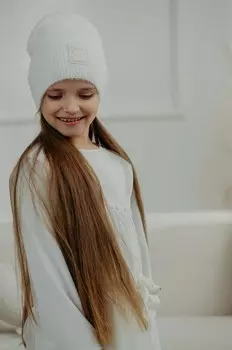 Шапочка Джамикс с добавлением шерсти для малышки ЛИЗЗИ Jamiks, бежевый