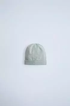 Шапочка из хлопка и шелка ZARA, цвет Greenish