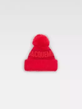 Шапочка из мохера JACQUEMUS The winter beanie, красный