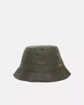 Шапочка из вощеного хлопка Barbour, зеленый