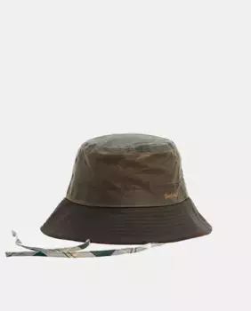 Шапочка из вощеного хлопка Barbour, зеленый