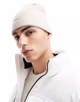 Шапочка Jack & Jones из смеси шерсти, овсяного цвета