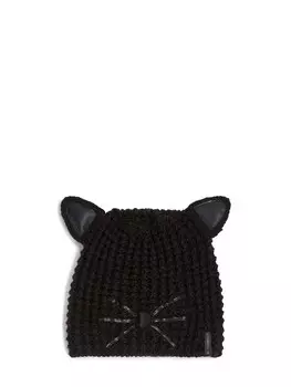 Шапочка Karl Lagerfeld ESSENTIAL CHOUPETTE, черный