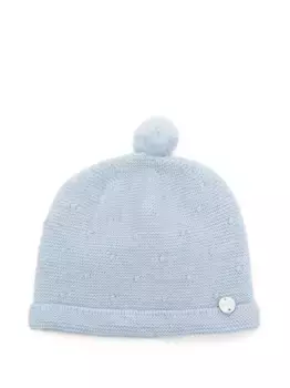 Шапочка с текстурой в виде помпона Paz Rodriguez, синий
